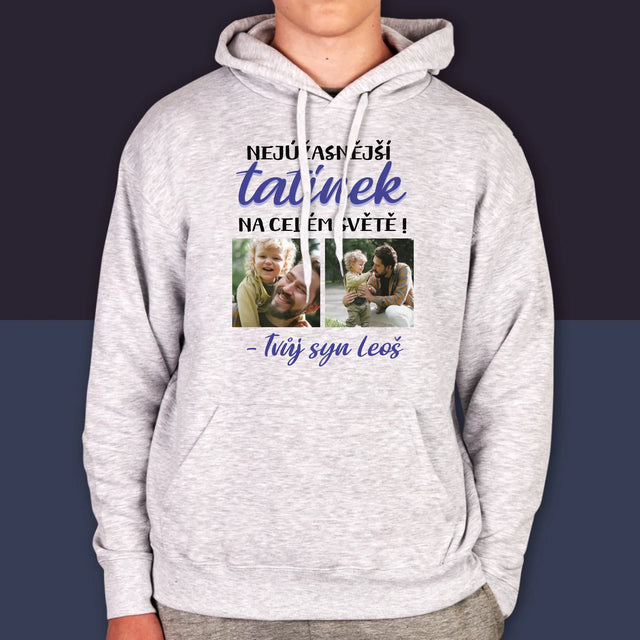 Fotokoláž: Tatínek - Pánská Mikina S Kapuci