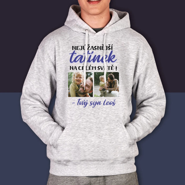 Fotokoláž: Tatínek - Pánská Mikina S Kapuci