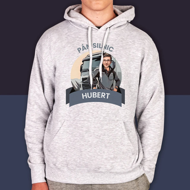 Tvoje Postava: Pán Silnic - Pánská Mikina S Kapuci