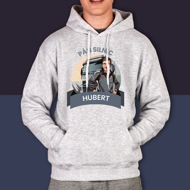 Tvoje Postava: Pán Silnic - Pánská Mikina S Kapuci