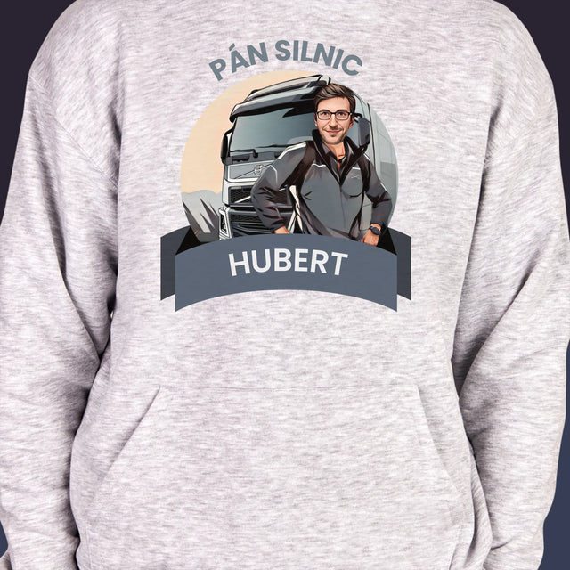 Tvoje Postava: Pán Silnic - Pánská Mikina S Kapuci