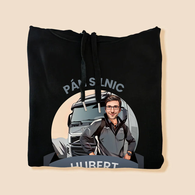 Tvoje Postava: Pán Silnic - Pánská Mikina S Kapuci