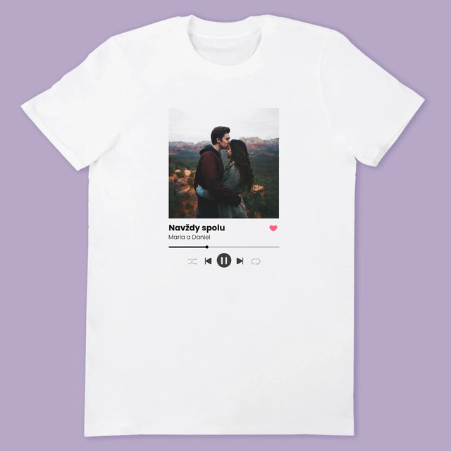 Fotka A Textem: Spotify S Vlastní Fotkou - Trička Pro Páry