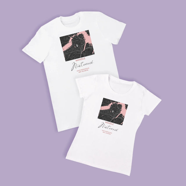 Mapa Města: Mapa Města: Stát - Trička Pro Páry