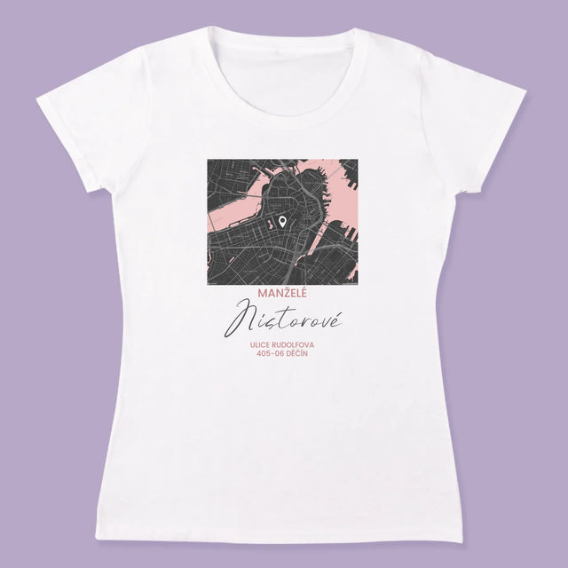 Mapa Města: Mapa Města: Stát - Trička Pro Páry