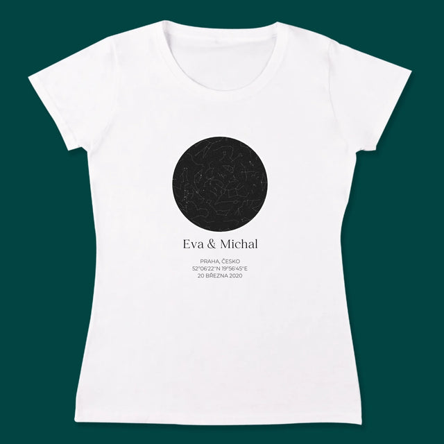 Hvězdná Mapa: Hvězdná Mapa: Pro Zamilované - Trička Pro Páry