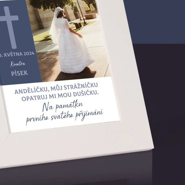 Fotka A Textem: Andělíčku Přijímání - Fotorámeček