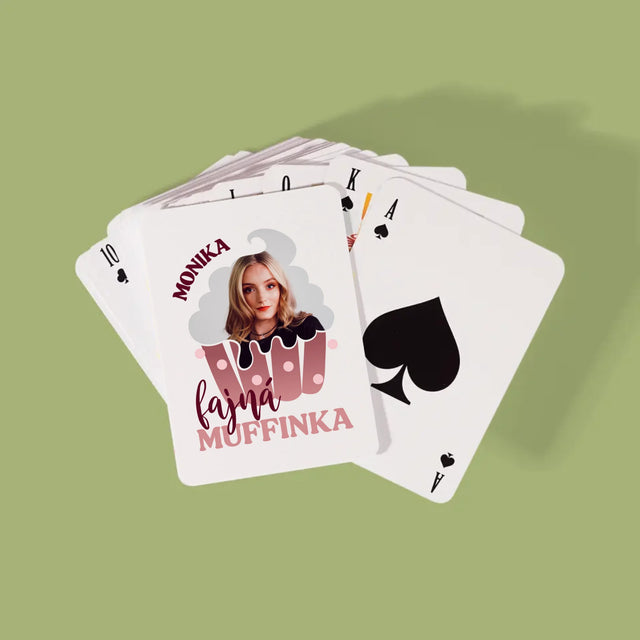 Fotka A Textem: Fajná Muffinka - Hrací Karty