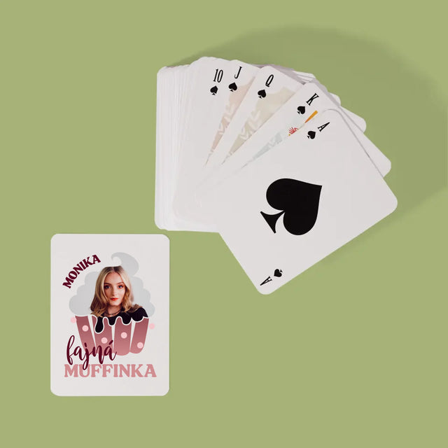 Fotka A Textem: Fajná Muffinka - Hrací Karty