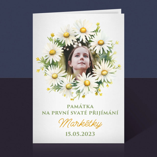 Fotka A Textem: Památka Na Svaté Přijímání Sedmikrásky - Přání