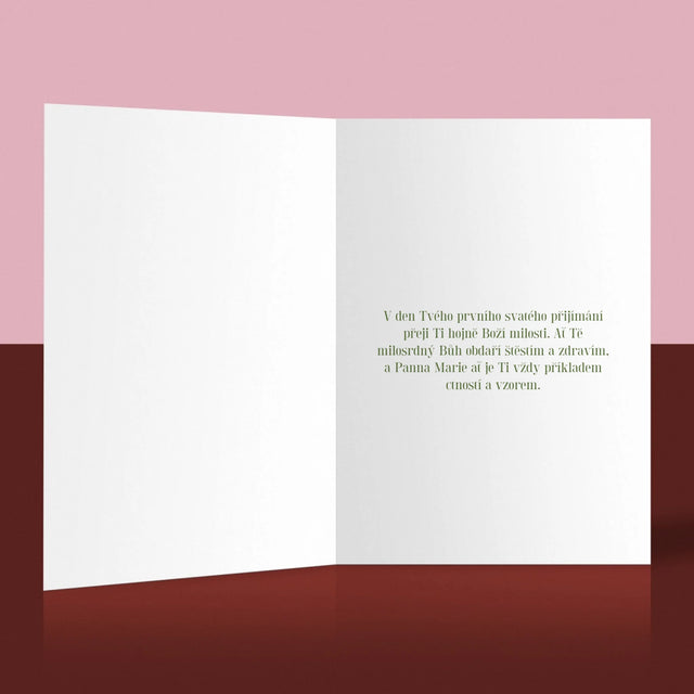 Fotka A Textem: Na Památku Prvního Přijímání - Přání