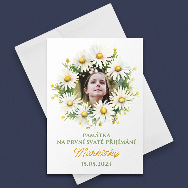 Fotka A Textem: Památka Na Svaté Přijímání Sedmikrásky - Přání