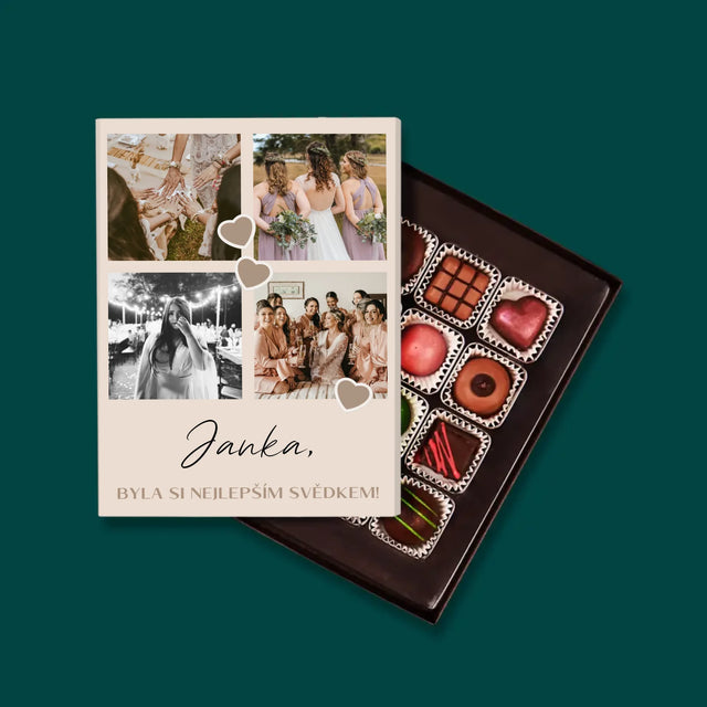 Fotokoláž: Děkovná Koláž Pro Svědka - Pralinky
