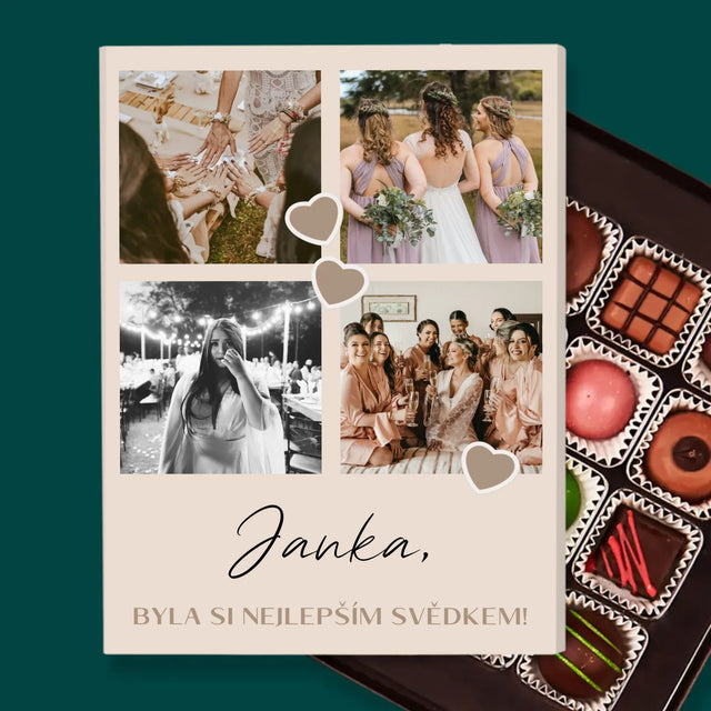 Fotokoláž: Děkovná Koláž Pro Svědka - Pralinky