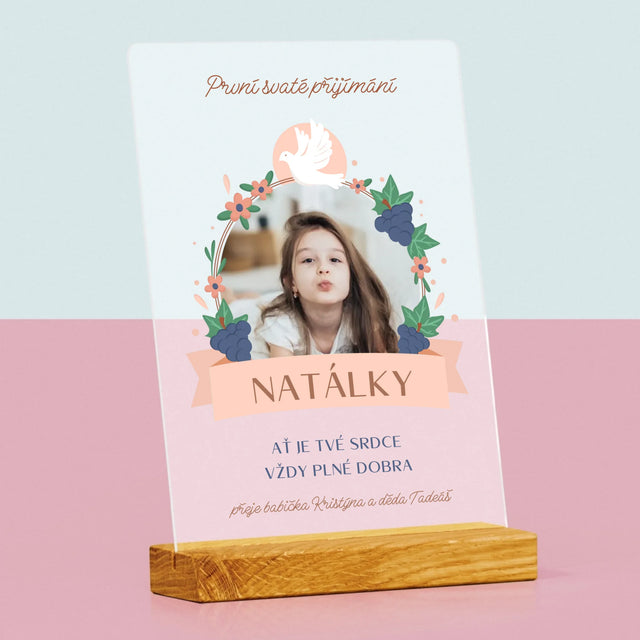 Fotka A Textem: Dobro V Srdci Přijímání - Tisk Na Akrylovém Skle