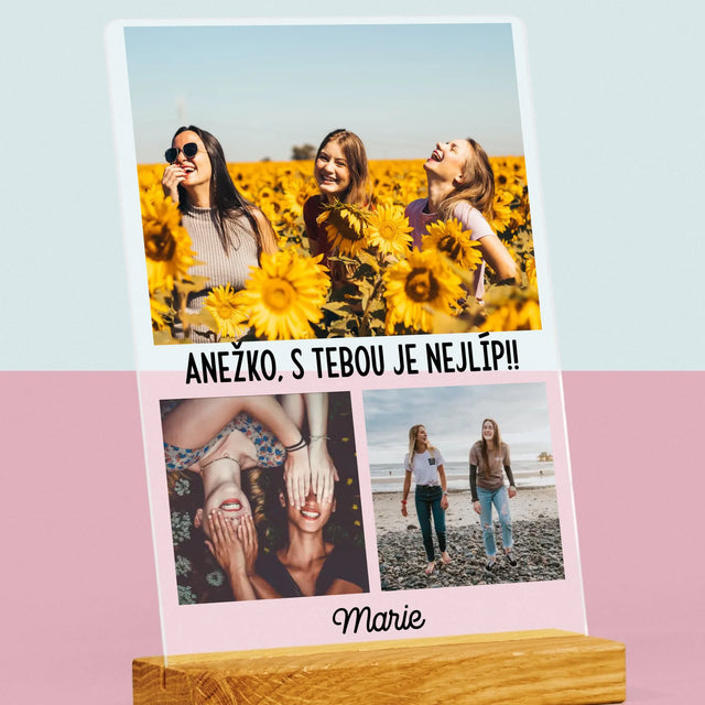 Fotokoláž: Nejlepší Kamarádky - Tisk Na Akrylovém Skle