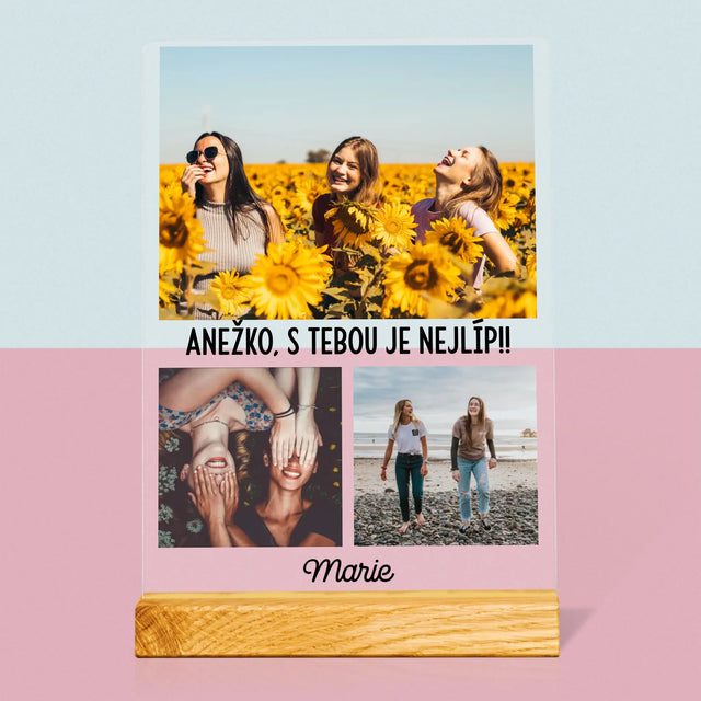 Fotokoláž: Nejlepší Kamarádky - Tisk Na Akrylovém Skle