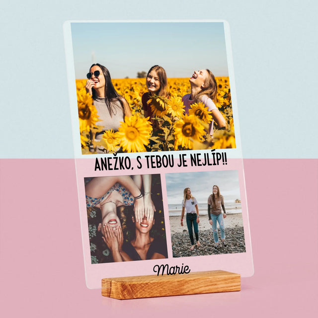 Fotokoláž: Nejlepší Kamarádky - Tisk Na Akrylovém Skle