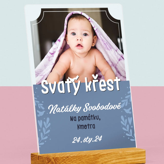 Fotka A Textem: Svatý Křest - Tisk Na Akrylovém Skle