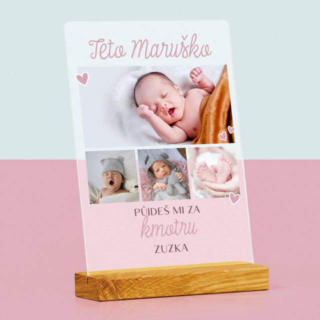 Fotokoláž: Půjdeš Mi Za Kmotru - Tisk Na Akrylovém Skle