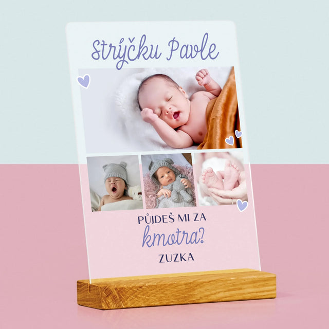 Fotokoláž: Půjdeš Mi Za Kmotra - Tisk Na Akrylovém Skle