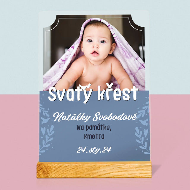 Fotka A Textem: Svatý Křest - Tisk Na Akrylovém Skle