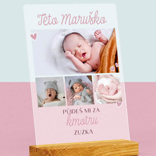 Fotokoláž: Půjdeš Mi Za Kmotru - Tisk Na Akrylovém Skle