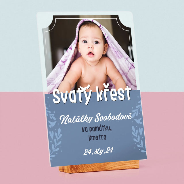 Fotka A Textem: Svatý Křest - Tisk Na Akrylovém Skle