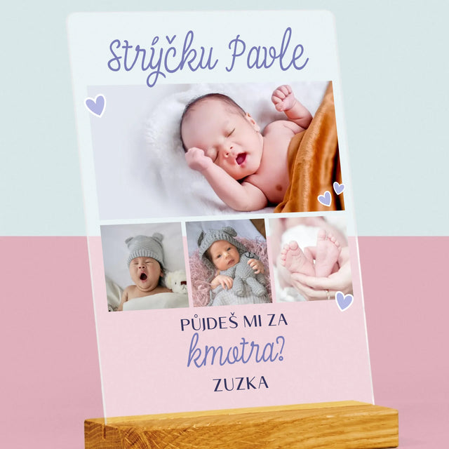 Fotokoláž: Půjdeš Mi Za Kmotra - Tisk Na Akrylovém Skle