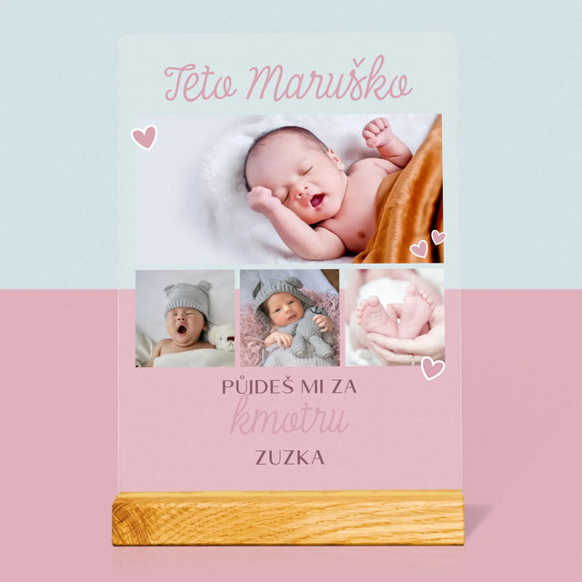 Fotokoláž: Půjdeš Mi Za Kmotru - Tisk Na Akrylovém Skle