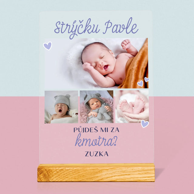 Fotokoláž: Půjdeš Mi Za Kmotra - Tisk Na Akrylovém Skle