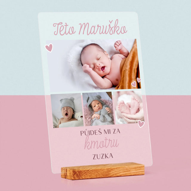 Fotokoláž: Půjdeš Mi Za Kmotru - Tisk Na Akrylovém Skle