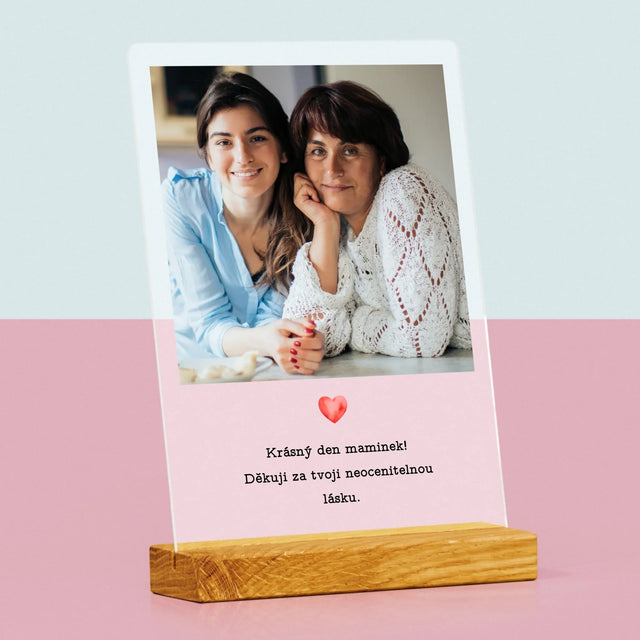 Fotka A Textem: Blahopřání Pro Mámu - Tisk Na Akrylovém Skle