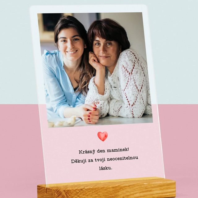 Fotka A Textem: Blahopřání Pro Mámu - Tisk Na Akrylovém Skle