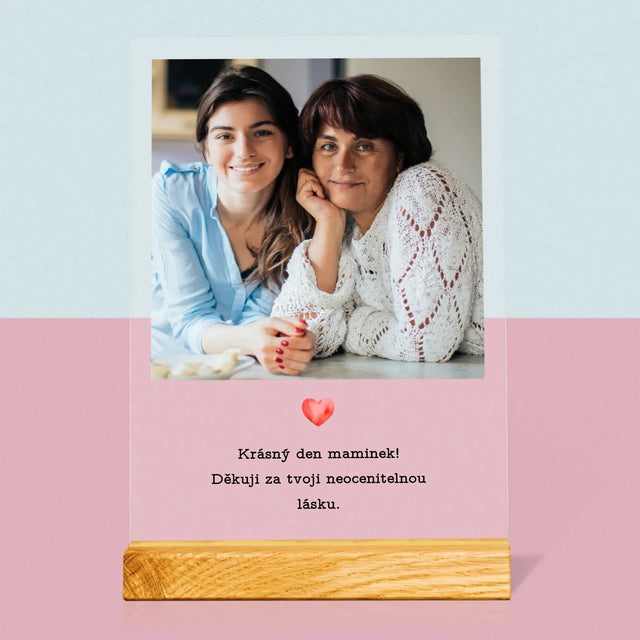 Fotka A Textem: Blahopřání Pro Mámu - Tisk Na Akrylovém Skle