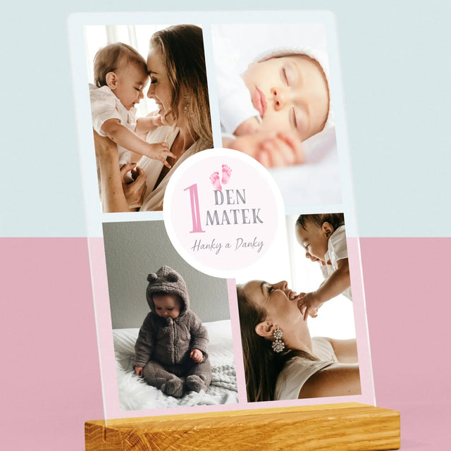 Fotokoláž: První Den Matek - Tisk Na Akrylovém Skle