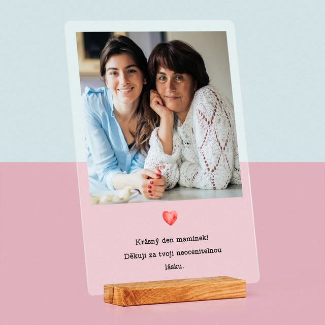 Fotka A Textem: Blahopřání Pro Mámu - Tisk Na Akrylovém Skle