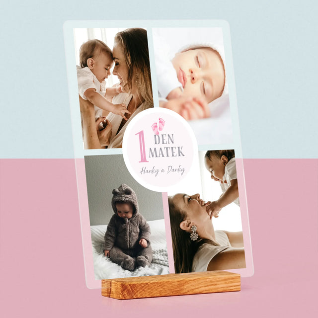 Fotokoláž: První Den Matek - Tisk Na Akrylovém Skle