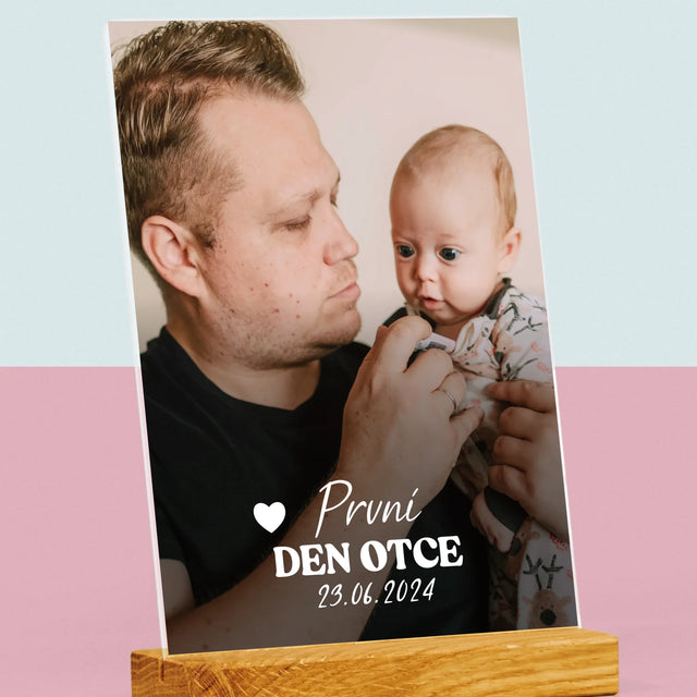 Fotka A Textem: První Den Otce - Tisk Na Akrylovém Skle
