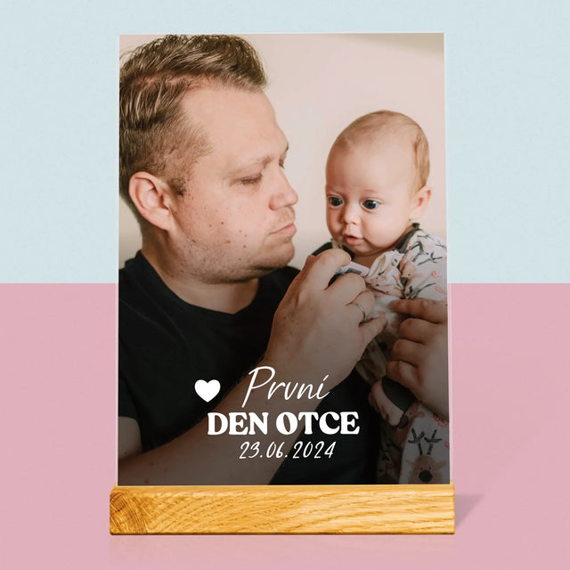 Fotka A Textem: První Den Otce - Tisk Na Akrylovém Skle