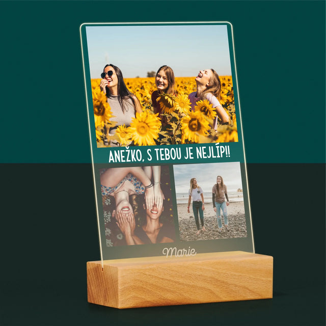 Fotokoláž: Nejlepší Kamarádky - Tisk Na Akrylovém Skle