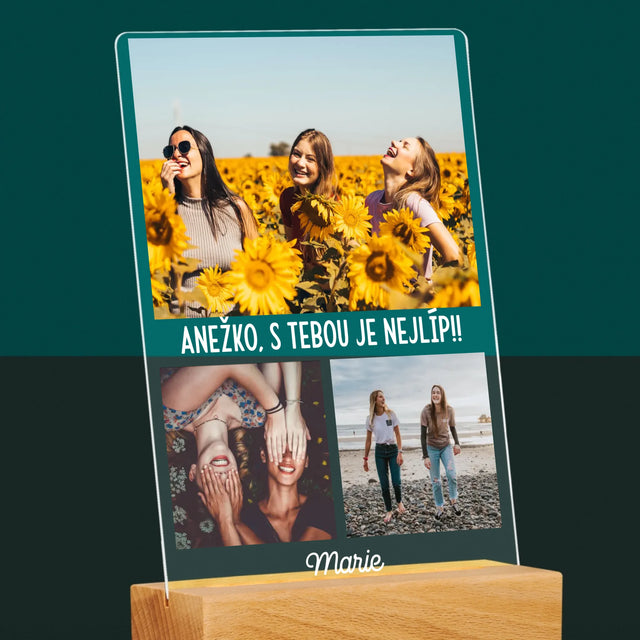 Fotokoláž: Nejlepší Kamarádky - Tisk Na Akrylovém Skle