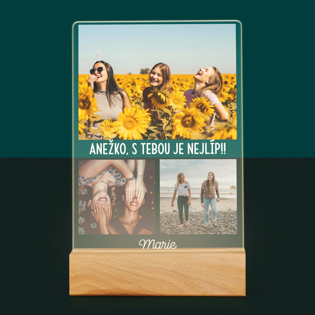 Fotokoláž: Nejlepší Kamarádky - Tisk Na Akrylovém Skle