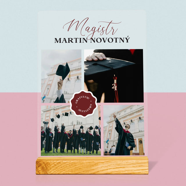 Fotokoláž: Magistr - Tisk Na Akrylovém Skle