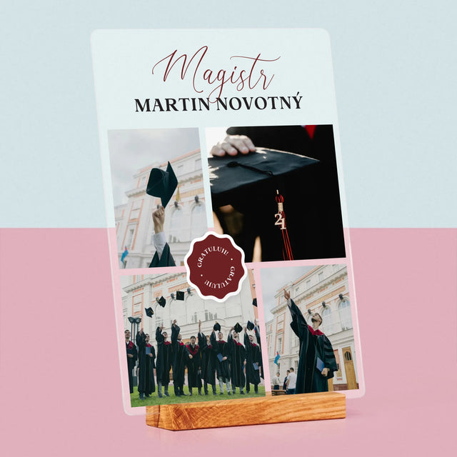 Fotokoláž: Magistr - Tisk Na Akrylovém Skle