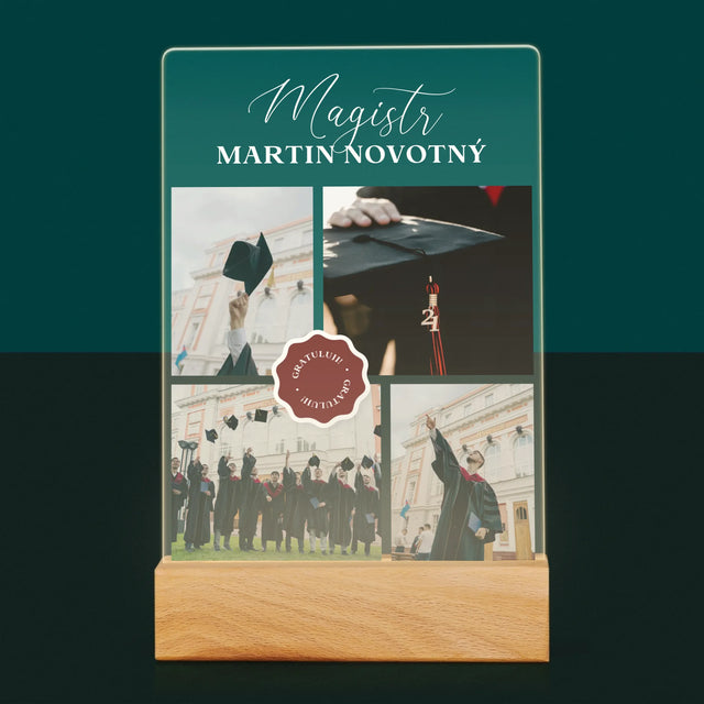 Fotokoláž: Magistr - Tisk Na Akrylovém Skle