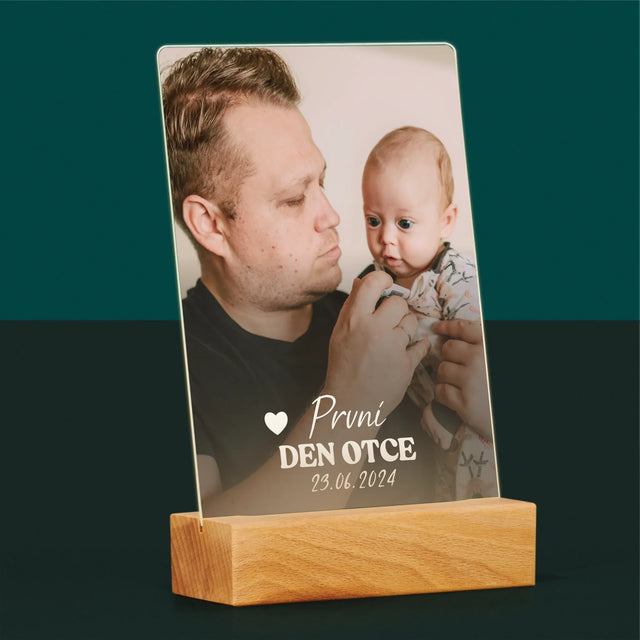 Fotka A Textem: První Den Otce - Tisk Na Akrylovém Skle