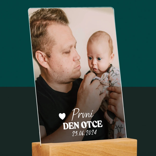 Fotka A Textem: První Den Otce - Tisk Na Akrylovém Skle