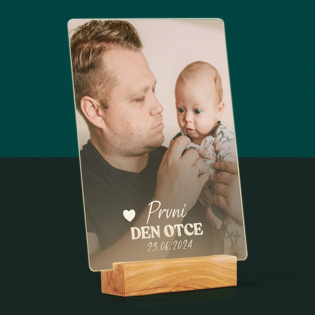 Fotka A Textem: První Den Otce - Tisk Na Akrylovém Skle