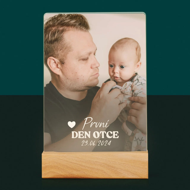 Fotka A Textem: První Den Otce - Tisk Na Akrylovém Skle